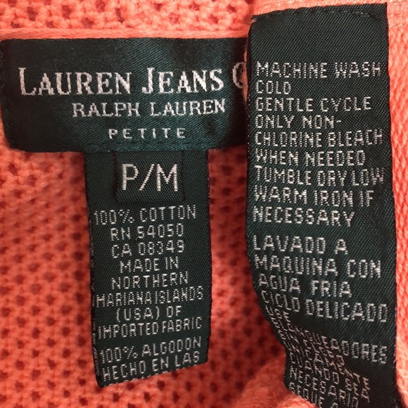 Lauren Jeans Co. Ralph Lauren Zip Up Hooded Sweatshirt |Medium Petite - Picture 9 of 9